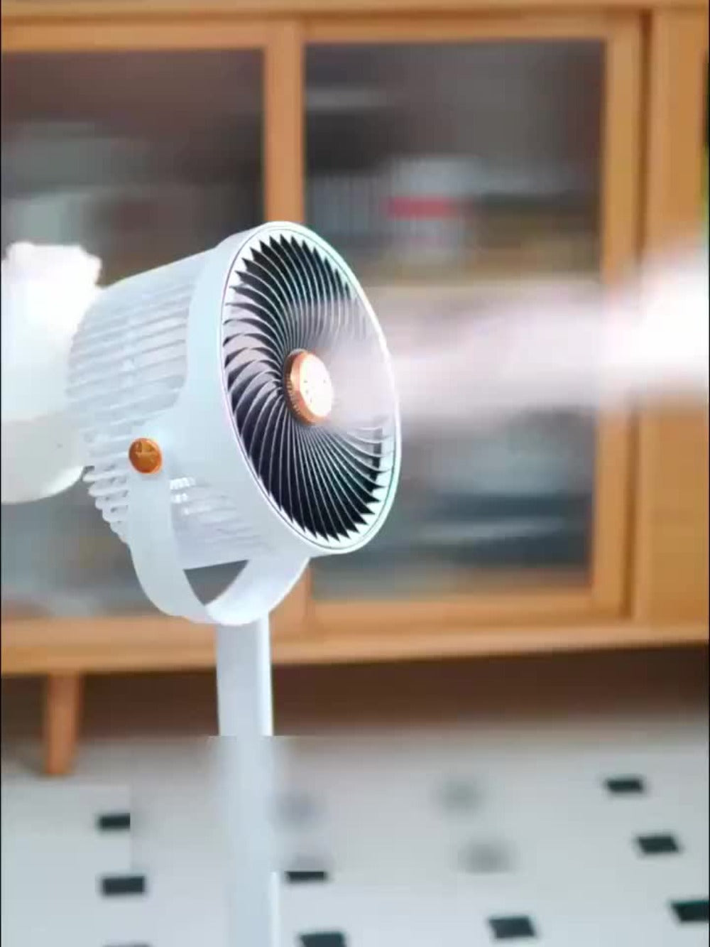 RV Fan 5-in-1 USB Rechargeable 4000mAh Battery 5-Speed Type-C Charging Port Portable Room Fan for Entryways, Bedrooms and Living Spaces