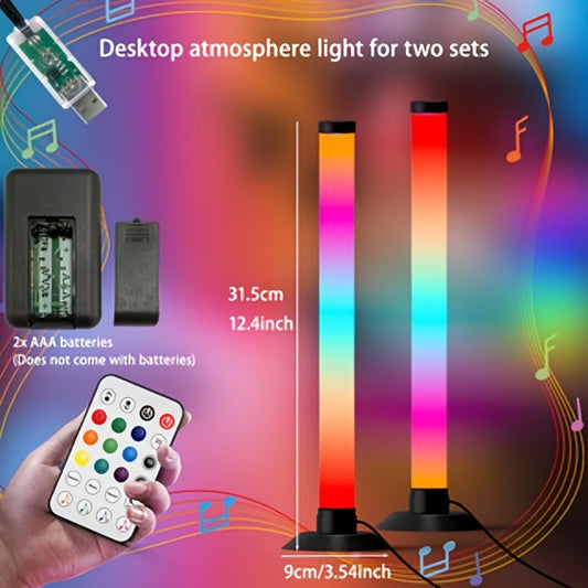 TV Backlight LED Strip 2 Pack RGB IC 16 Million Colors Music Sync App Control – 8 Dynamic Modes for Home, Desk and Accent Lighting