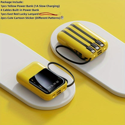 Power Bank 10000mAh Mini with Built-In Cable Set, 5W/15W/22.5W Variants, LED Light and Digital Display