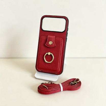 Phone Case Wallet with 2-3 Card Holder and Fold-Out Kickstand for Selected iPhone 12-16 Model Options
