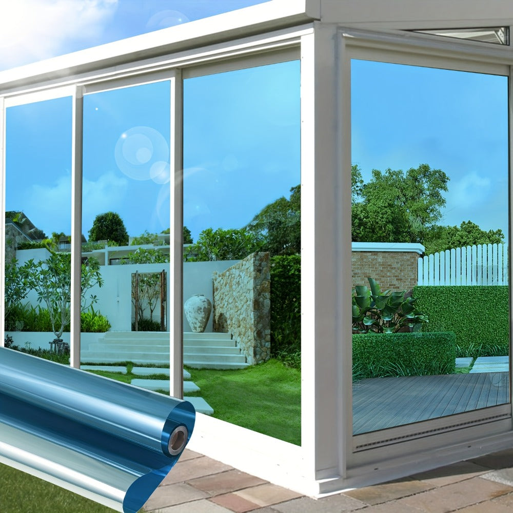 One Way Window Film Static Cling No Glue - Heat Control Anti-Glare Sun Blocking Reflective Mirror Tint for Home Office Hotel