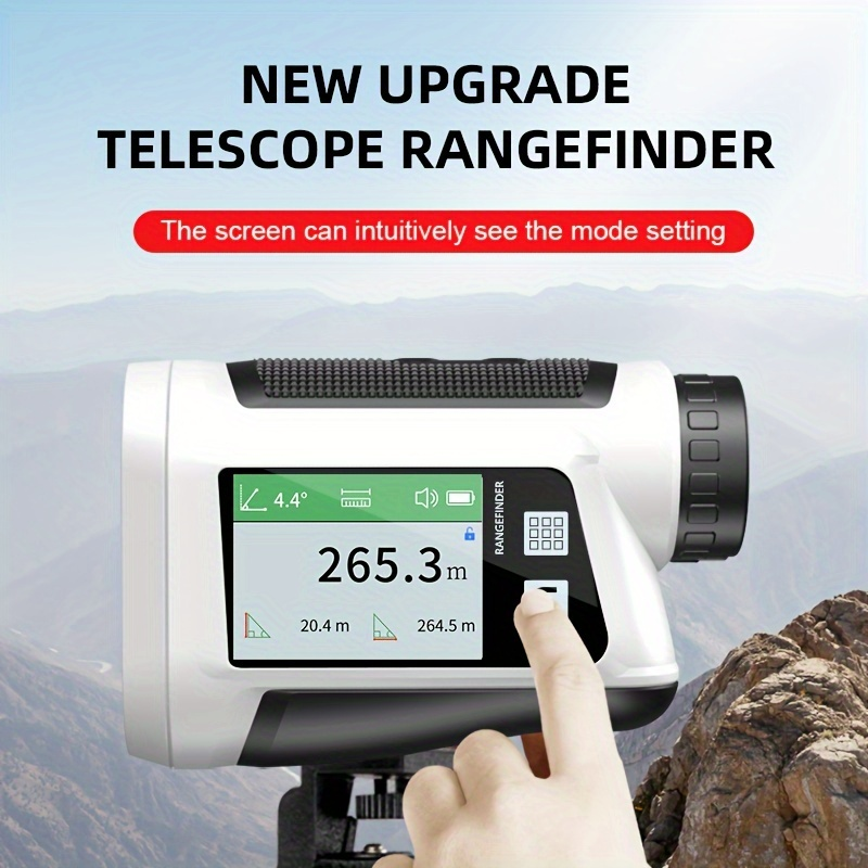 Laser Rangefinder 1000m for Golf & Hunting – Slope Compensation, Flag Lock Vibration, 6x Magnification, USB Rechargeable