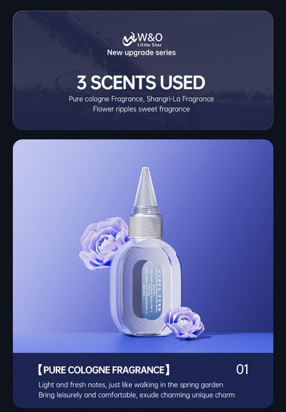 3-in-1 Car Charger, Air Freshener & Starry Sky Ceiling Light – Retractable Type-C & Lightning Cable, Aromatherapy Perfume