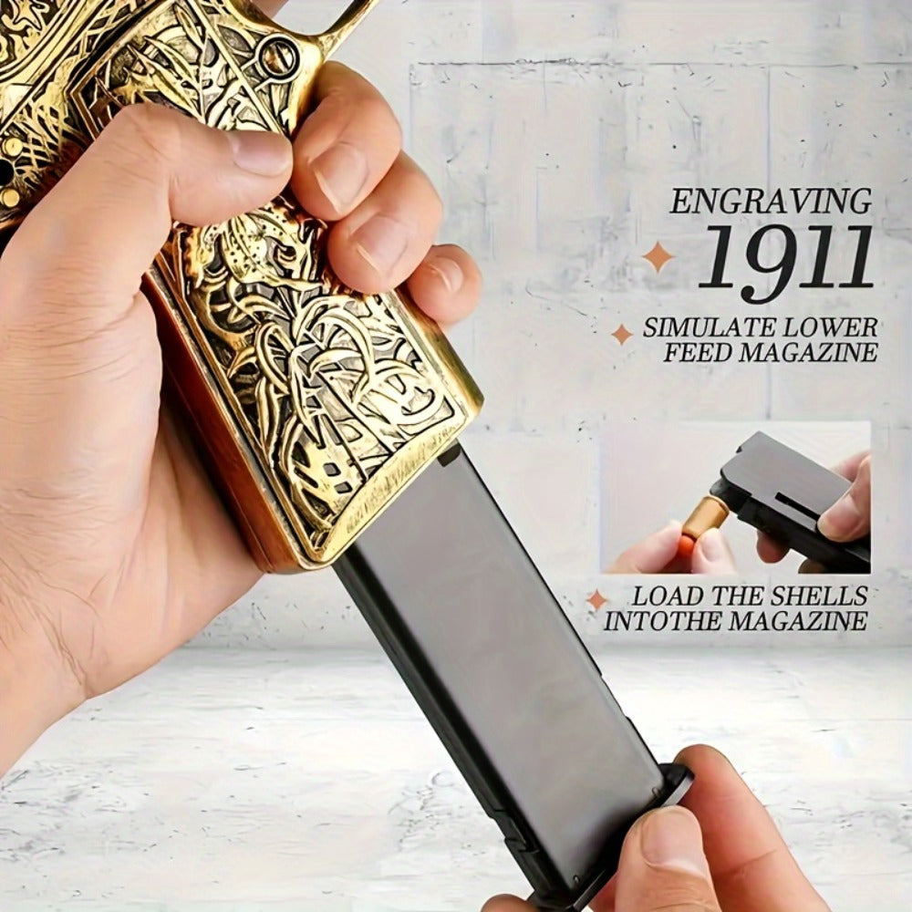Bullet Toy Gun Pistol with 120 Bullets 12 Shells & 2 Magazines, Hollow Hanging Foam Blaster for Kids Boys Girls Ages 6+