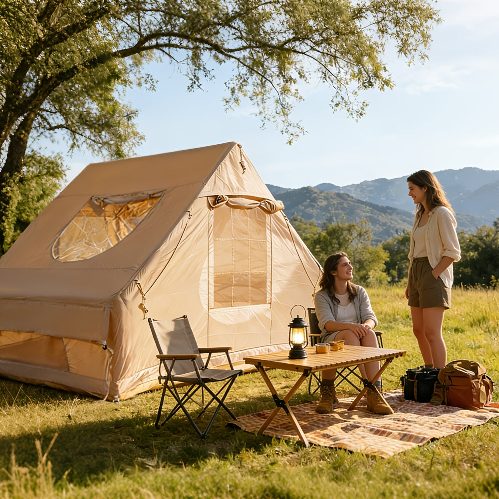 Inflatable Camping Tent 4-8 Person Air Cabin Glamping UV Protection for Garden, Patio and Yard Use