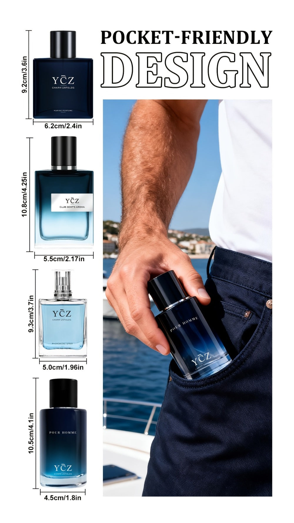 Men's Cologne Gift Set - Eau de Parfum Lavender Fresh & Woody Fragrance, Multi-Piece Sets 2 3 or 4 Bottles