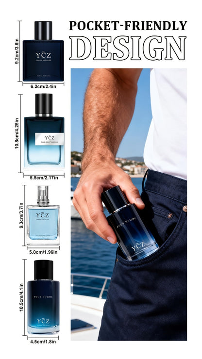 Men's Cologne Gift Set - Eau de Parfum Lavender Fresh & Woody Fragrance, Multi-Piece Sets 2 3 or 4 Bottles