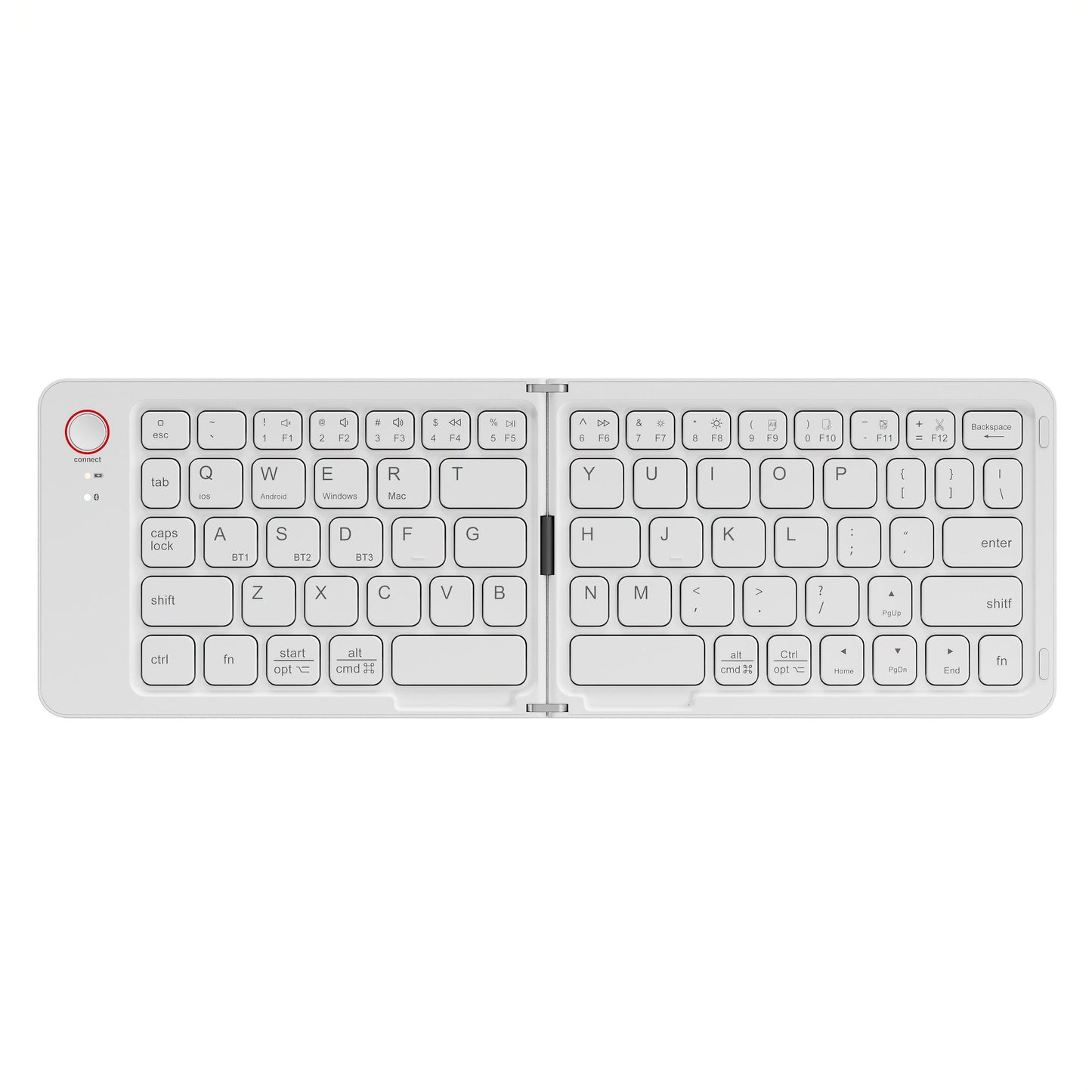 Folding Wireless Keyboard KLZO B023 Dual-Fold Magnetic, Slim Portable Bluetooth Keyboard, Ultra-Long Battery Life