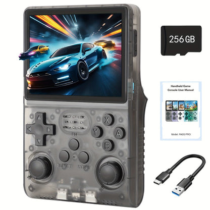R40S PRO Handheld Retro Game Console 256GB, 3.5 Inch IPS Screen Portable Emulator with Linux System