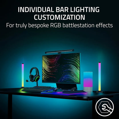 RGBIC LED Light Bar Music Sync RGB Ambient Lighting USB Powered 64+ Modes 16 Million Colors App, for Home, Desk and Accent Lighting