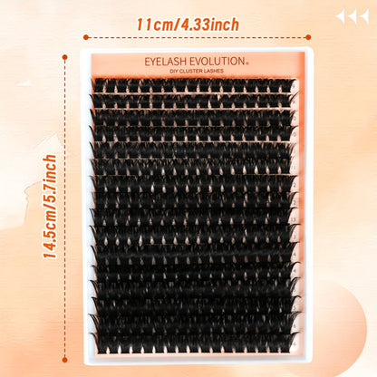 100D Volume Cluster Lashes DIY Individual Lash Extension Kit – Soft Reusable Single Clusters for Full Thick Dramatic Lash Look