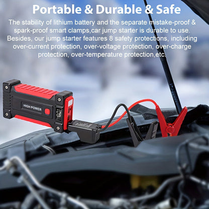 12V Jump Starter with F07, F13, F19 or F03 Black Model Options, Digital Display, LED Light and USB Connections