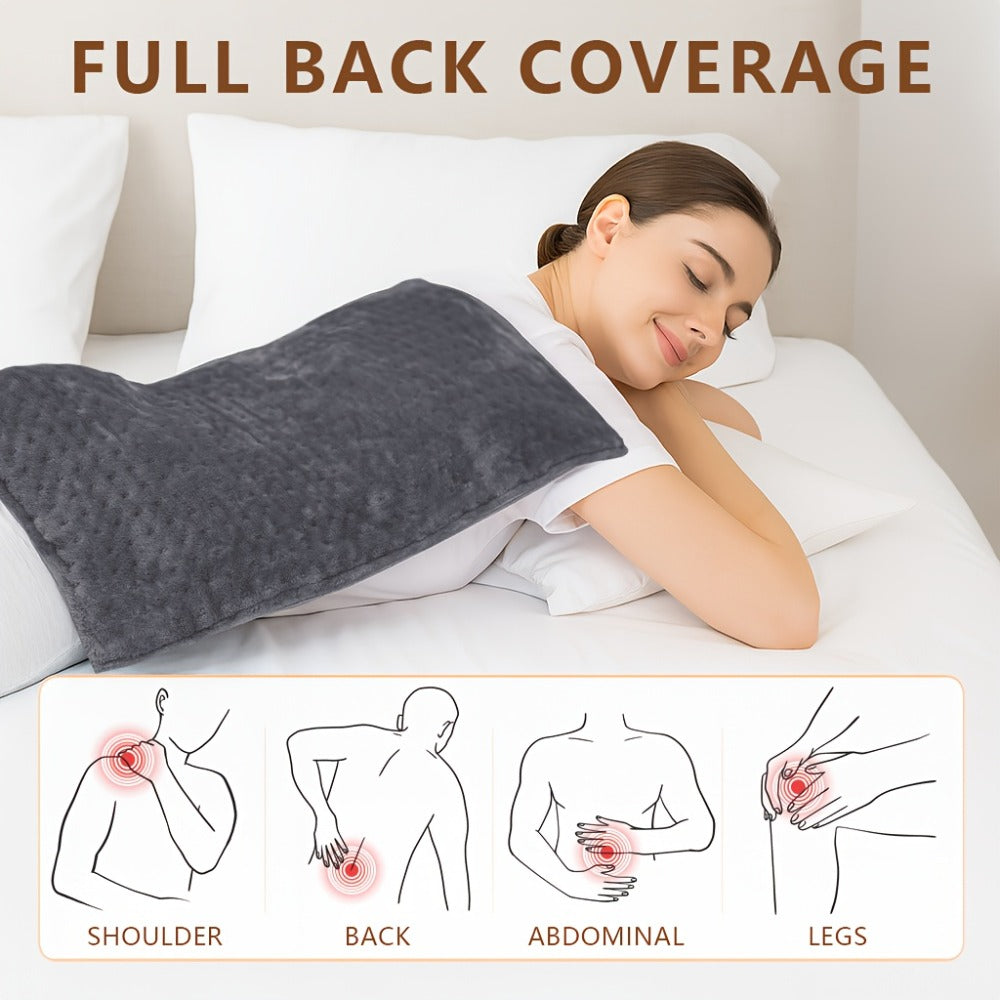 Heating Pad for Back & Neck Pain, Ultra Flannel, Fast Heating, Dry & Moist Heat, Auto Shut-Off