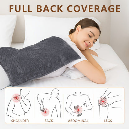 Heating Pad for Back & Neck Pain, Ultra Flannel, Fast Heating, Dry & Moist Heat, Auto Shut-Off