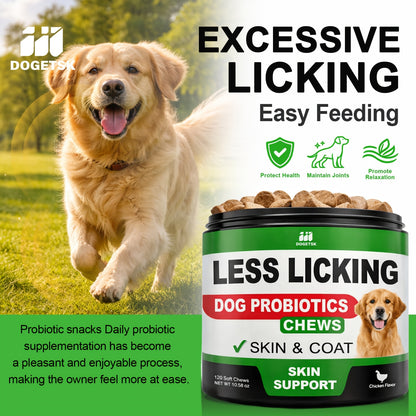 Dog Immune & Gut Support Chews 120ct – Chicken Flavor Soft Chews for Healthy Skin & Coat, Digestive Health & Immune Boost