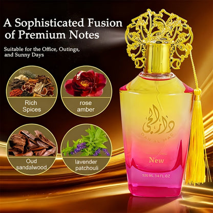 Women's Perfume Arabic Eau de Parfum 3.38 oz with Fruity Oriental Profile and Ornate Gold Bottle