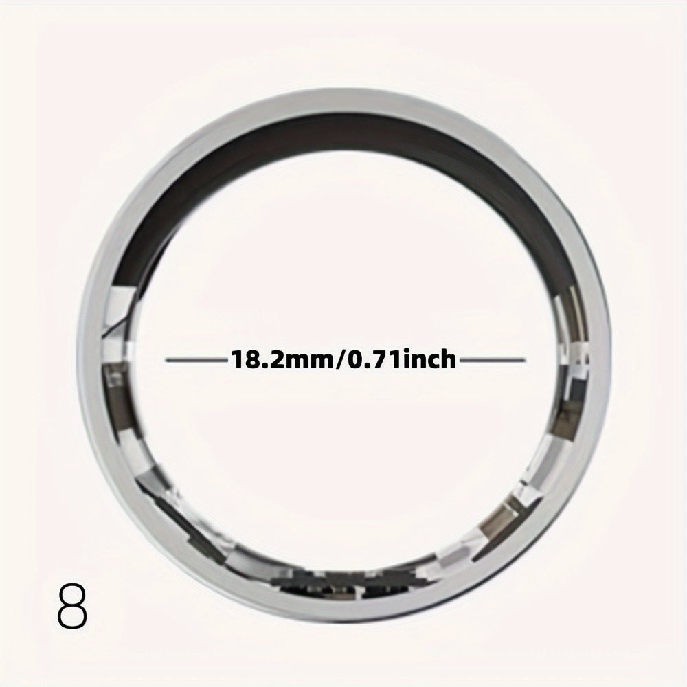 Screenless Smart Ring with Charging Case Options, Black, Gold or Silver Finish and Sizes 7–13