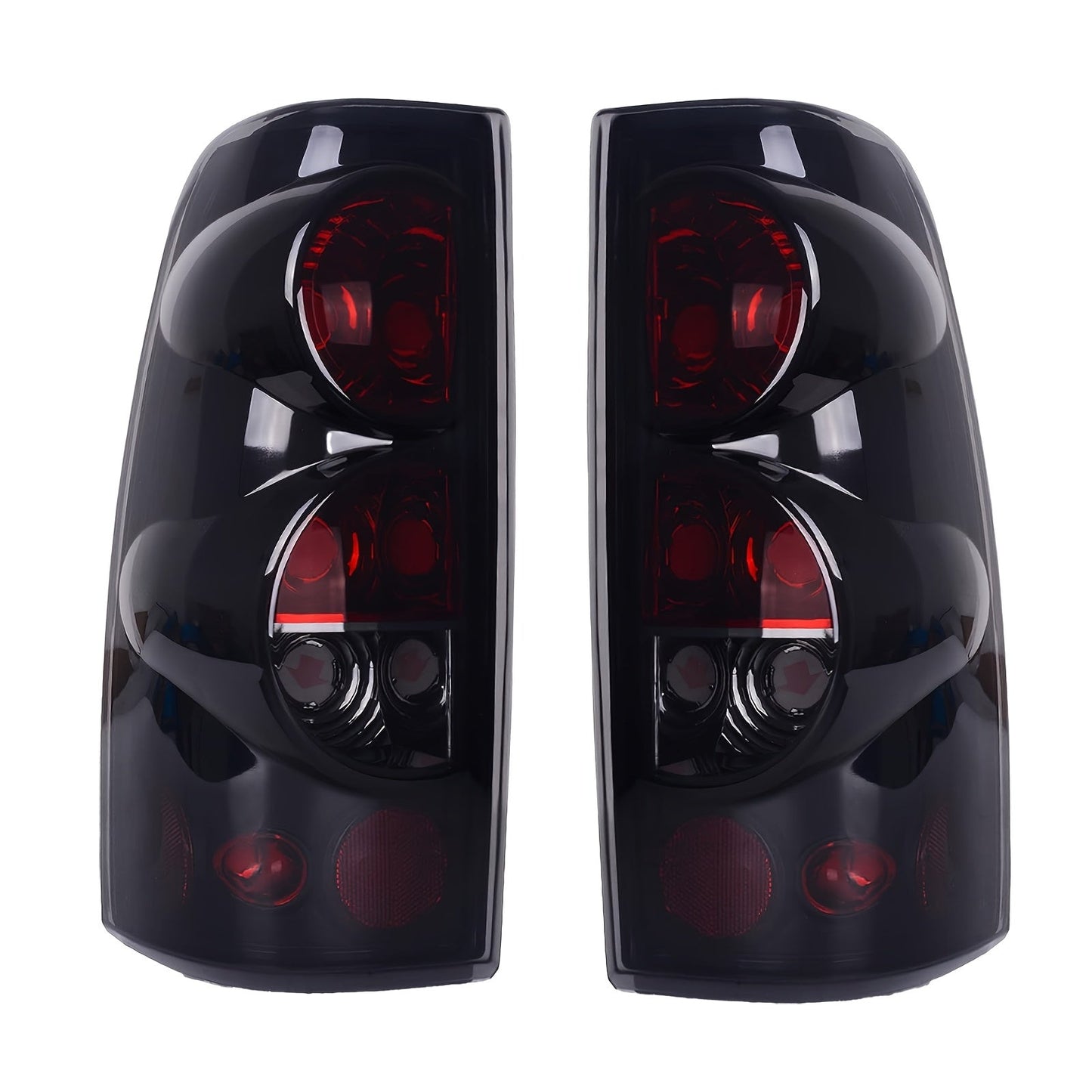 Tail Lights for Chevy Silverado 1500 2500 3500 1999-2006 & GMC Sierra 1999-2003 – Direct Replacement Pair | Black Housing | Smoked Gray