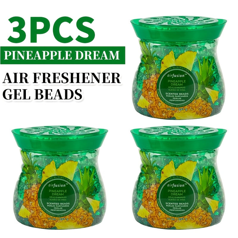 Air Freshener Scented Beads 3-Pack, Fragrance Beads, Multi-Purpose Odor Eliminator for Home, Car
