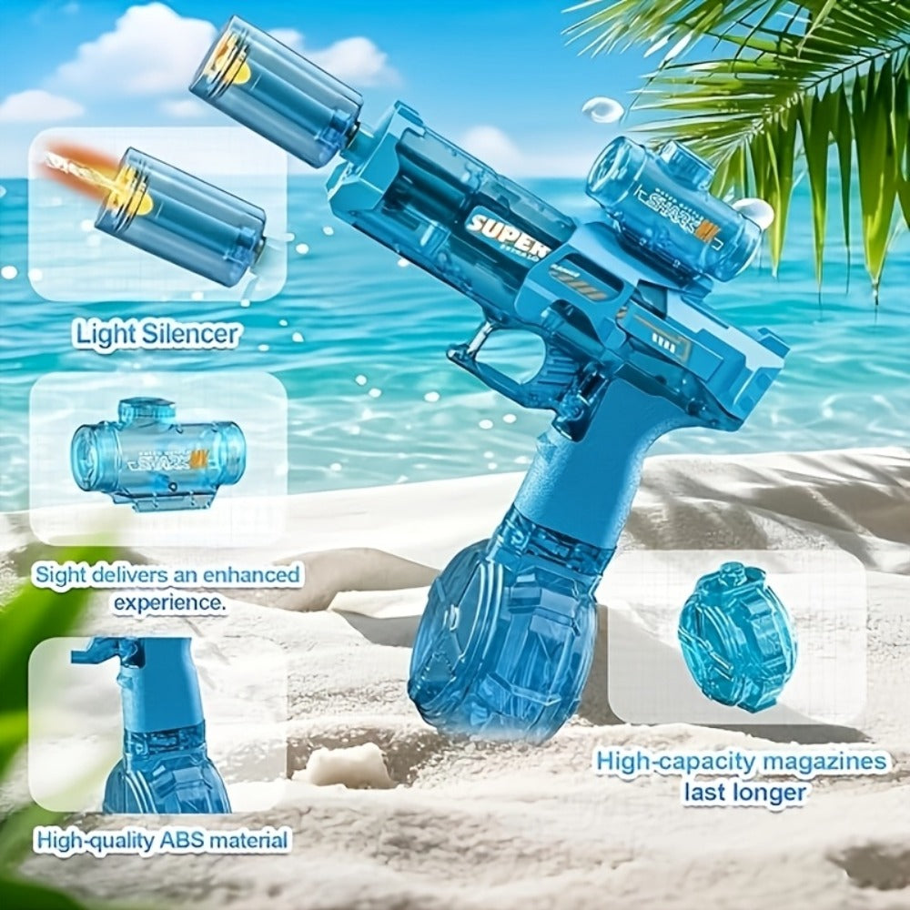 Rechargeable Transforming Electric Water Blaster with LED Muzzle Light and Blue or Blue Spec2 Option