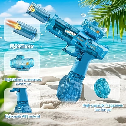 Rechargeable Transforming Electric Water Blaster with LED Muzzle Light and Blue or Blue Spec2 Option