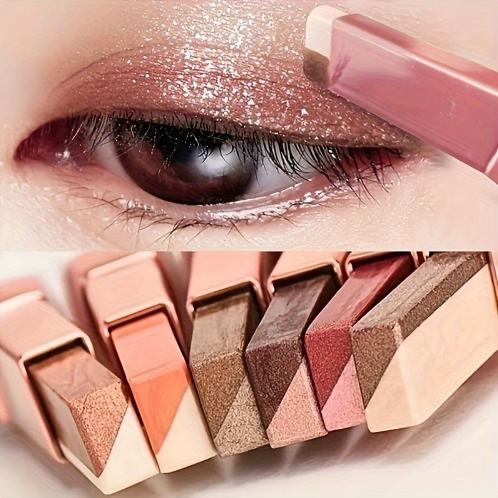Dual-Color Eyeshadow Stick Set 6pcs Waterproof Smudge-Proof, Highly Pigmented Twist-Up Eye Shadow Pencil Kit