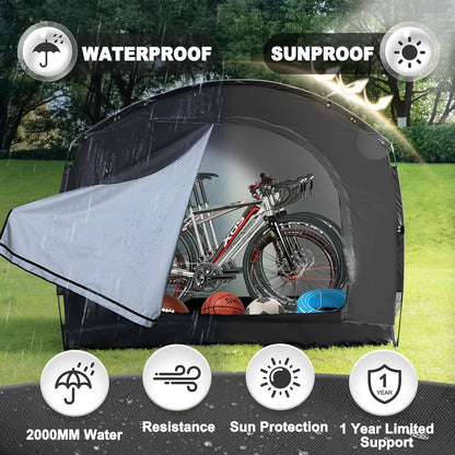Outdoor Storage Tent Waterproof 230D Oxford Cloth PU4000 Portable Backyard Shed