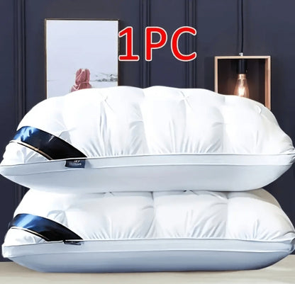 Tufted Bed Pillow in White or Grey with 1-, 2- and 4-Piece Checkout Options and Zipper Detail