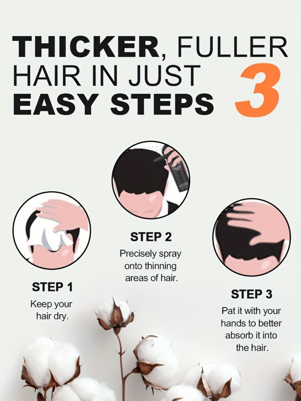 Hair Fibers Spray Applicator Kit Instant Thickness for Thinning Hair & Bald Spots SILLKVA for Makeup, Travel and Everyday Vanity Use