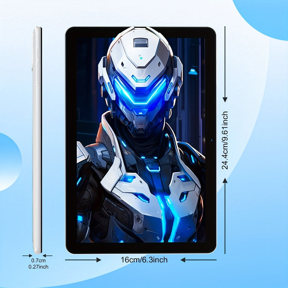 Android Tablet 10-Inch with Android 14, A523 Octa-Core, WiFi 6 and Tablet or Keyboard Options