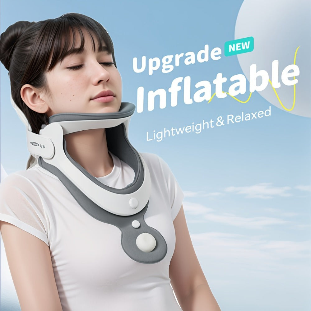 Cervical Neck Traction Device Inflatable Neck Brace with Airbag Support Spine Alignment for Entryways, Bedrooms and Living Spaces