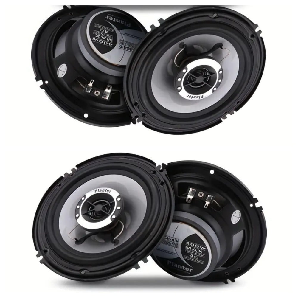 6.5 Inch 400W Car Coaxial Speakers HiFi Full Range – Rubber Edge, Strong Magnet, Universal Fit for Ford Chevy Toyota Honda