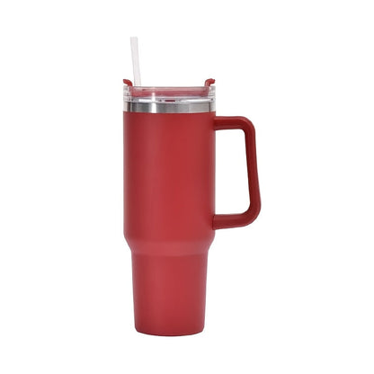 Insulated Tumbler 40oz with Handle & Straw Lid – Double-Wall Vacuum 304 Stainless Steel Travel Cup, Leakproof & Rustproof