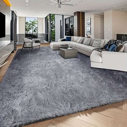 Area Rug 8x10 Plush Shag with 1.7-Inch Pile and Nine Machine-Washable Colors for Living Spaces