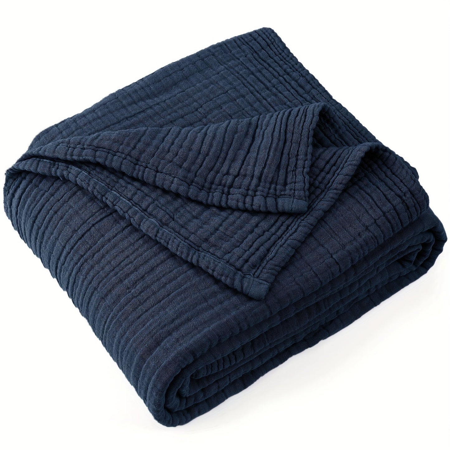 Muslin Blanket 100% Cotton 6-Layer, Breathable Gauze Throw for Couch & Bed, All Season, 13 Colors