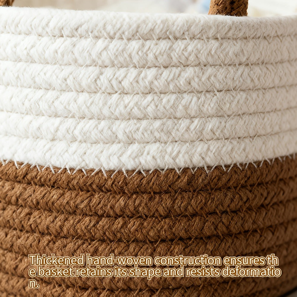 Cute Animal Woven Storage Basket, Decorative Desktop Organizer for Remote Controls, Toys, Stationery & Small Items