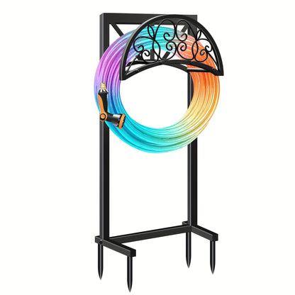 Garden Hose Holder Metal Freestanding | Lawn Patio Outdoor Hose Rack