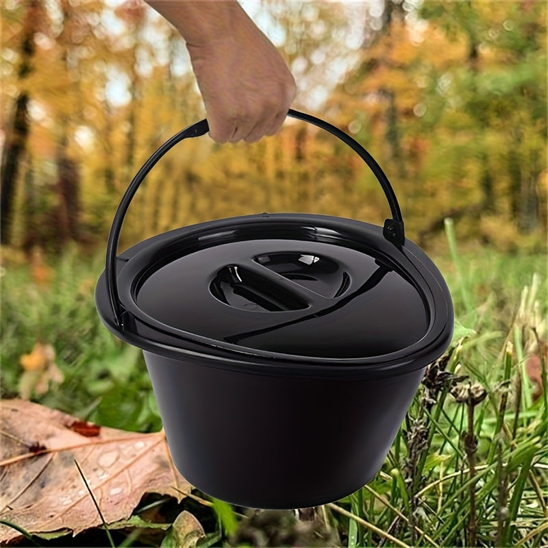 Extra Large Portable Toilet for Adults – Indoor Outdoor Commode with Detachable Inner Bucket & Removable Paper Holder
