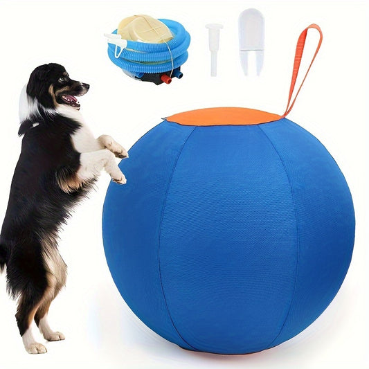 Inflatable Dog Ball Large Bear Shape Interactive Training Ball for Dogs Boredom Buster Toy for Bulldogs Australian Shepherds Golden