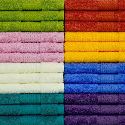24pcs Washcloths Set, Cotton Face & Body Bath Towels, Mixed Colors, 13x13 Inch, Hotel & Travel