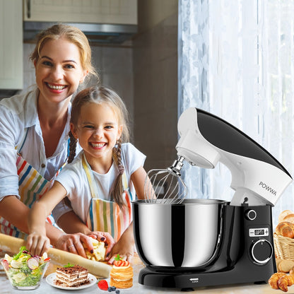 Stand Mixer 6.5 Qt Electric Kitchen Mixer 10-Speed Dough Mixer with Whisk Beater Dough Hook for Home Cooking, Dining and Outdoor Meals