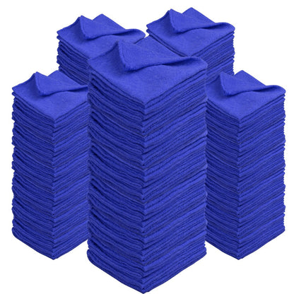 Cotton Shop Rags 12x14 Inch Absorbent Lint-Free Cleaning Towels Multipurpose Shop Towels for Automobile Garage Industry Home Red White Navy