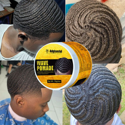 360 Wave Pomade for Men – Wave Control Defining Cream for Layered Waves, Volume & Texture | Non-Greasy, Water-Soluble