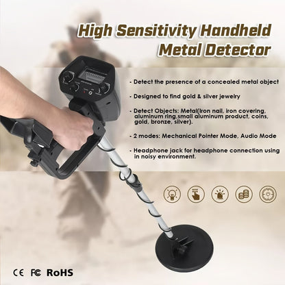 Metal Detector for Garden, Patio and Yard Use, with the Listed Configuration, for Everyday Use and Organized Storage