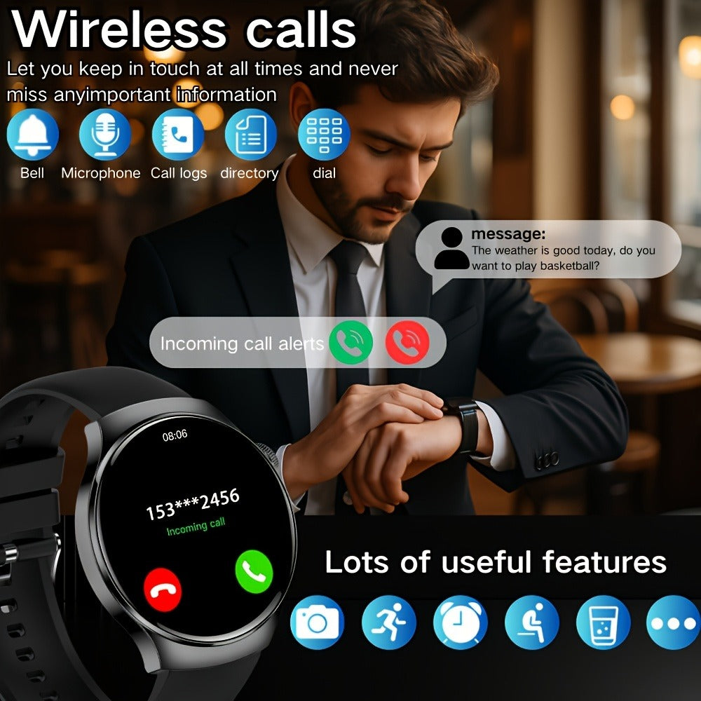 Watch 4 Pro Business Smartwatch for Men & Women, Wireless Calling, Weather Alerts, Music Control, Message Notifications