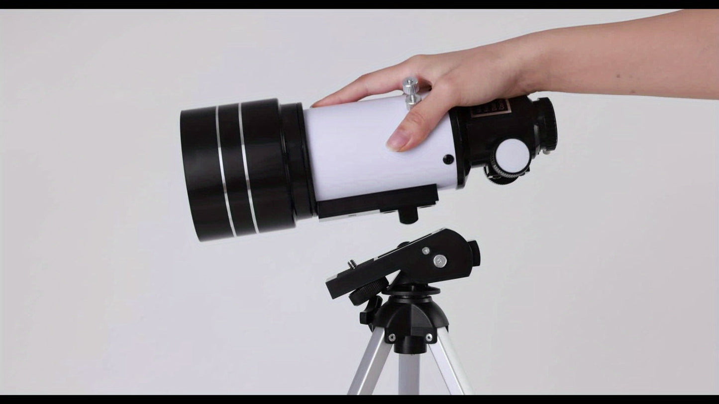 Monocular Telescope 150X with 3 Eyepieces, 70mm Aperture & Tripod – Portable Astronomical Refractor with Phone Holder & Barlow Lens