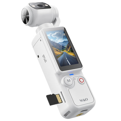 4K UHD Pocket Body Camera 32GB Card 2000mAh Battery 16X Zoom 180° Rotation 1.9-Inch Screen Mini Video Audio Cam for Outdoor Sport Bike