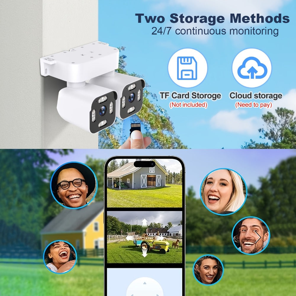 5MP Dual Lens PTZ WiFi Security Camera 360° with AI Motion Detection – Xparkin Full Color Night Vision, Sound & Motion Alerts