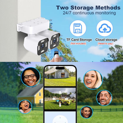 5MP Dual Lens PTZ WiFi Security Camera 360° with AI Motion Detection – Xparkin Full Color Night Vision, Sound & Motion Alerts