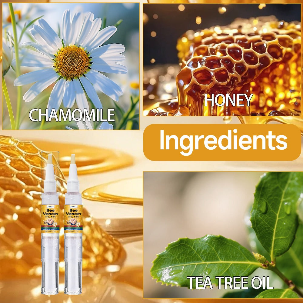 Toenail Pen with Bee Venom, Extra Strength Nail Hardener & Brightener, Nourishing Formula, Treatment